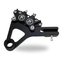 PartzBiz HD PM1259-0052-BM - PM Contrast Cut 4 Piston Rear Brake Caliper for Harley Dyna 08-14 Models - 1259-0052-BM PartzBiz HD PM1259-0052-BM - PM Contrast Cut 4 Piston Rear Brake Caliper for Harley Dyna 08-14 Models - 1259-0052-BM