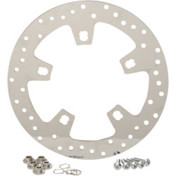 PartzBiz HD DS17102403 - Polished Stainless Custom Mirror Polished Front Brake Rotor 14-15 Harley FLH | 1710-2403 PartzBiz HD DS17102403 - Polished Stainless Custom Mirror Polished Front Brake Rotor 14-15 Harley FLH | 1710-2403