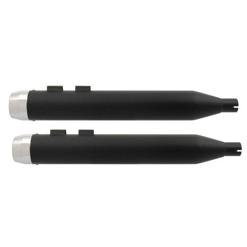 PartzBiz HD: 4406887-Power House Black 4" Slip-On Mufflers Chrome Tips Harley M8 17-Up PartzBiz HD: 4406887-Power House Black 4" Slip-On Mufflers Chrome Tips Harley M8 17-Up