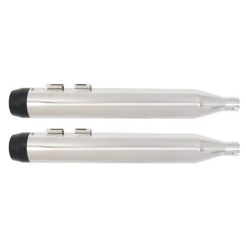 PartzBiz HD: 4406852-Power House Chrome 4.5 Slip-On Mufflers Black Step Down Tip Harley M8 17-Up PartzBiz HD: 4406852-Power House Chrome 4.5 Slip-On Mufflers Black Step Down Tip Harley M8 17-Up