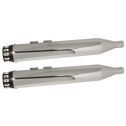 PartzBiz HD MU97104 - Power House Chrome 4.5 Slip-On Mufflers Black Tear Drop Tip Harley Dresser 85-16 PartzBiz HD MU97104 - Power House Chrome 4.5 Slip-On Mufflers Black Tear Drop Tip Harley Dresser 85-16