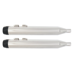 PartzBiz HD MU97133 - Power House Chrome 4.5 Slip-On Mufflers Black Tear Drop Tip Harley Dresser 85-16 PartzBiz HD MU97133 - Power House Chrome 4.5 Slip-On Mufflers Black Tear Drop Tip Harley Dresser 85-16