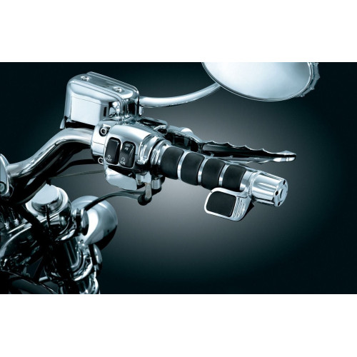 PartzBiz HD: 4406838-Kuryakyn Chrome Premium ISO Grips พร้อม Contour Throttle Boss Harley Cable Control | 6342 PartzBiz HD: 4406838-Kuryakyn Chrome Premium ISO Grips พร้อม Contour Throttle Boss Harley Cable Control | 6342