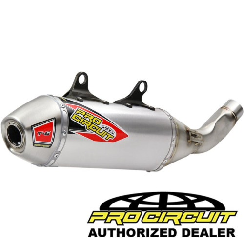 PartzBiz HD: 4406817-Pro Circuit T6 ท่อสลิปออนสแตนเลสพร้อมตัวจับ '19 KTM 350 SX-F 0151935A 1821-1935 18211935
