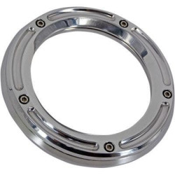 PartzBiz HD DS11070638 - Trask TM-0041CH Chrome Billet Assault Clear Derby Cover 5-Hole Harley 16-Up 1107-0638 11070638 softail road electra glide dyna breakout big twin Sporty ที่ดีที่สุดสำหรับ 883 1200
