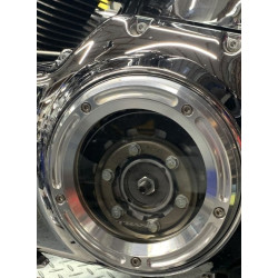 PartzBiz HD DS11070639 - Trask TM-0041R Raw Billet Assault Clear Derby Cover 5-Hole Harley 16-Up 1107-0639 11070639 softail road electra glide dyna breakout big twin Sporty ดีที่สุดสำหรับ 883 1200