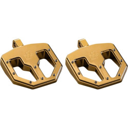 PartzBiz HD DS16202284 - Pro One 500761TIN Gold BMX V1 ชาย Billet เท้า Peg Harley & เมตริก Clevis Mount