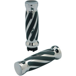 PartzBiz HD DS490010 - Pro-One Chrome พร้อมปลอกแฮนด์ยางบิดสำหรับ Harley Cable Throttle 84-17 | 490010
