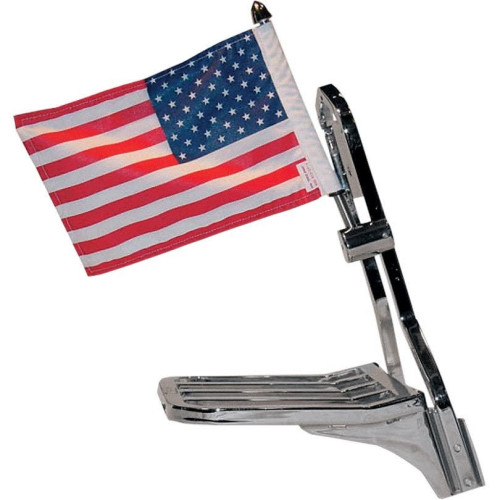 PartzBiz HD: 4406735-Pro Pad 1/2" Square Side Mount Sissy Bar Flag Pole & 10x15 Flag 4 Harley /Metric | RFM-SQSB15
