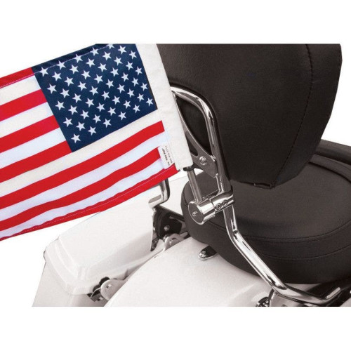 PartzBiz HD: 4406737-Pro Pad 5/8" Round Side Mount Sissy Bar Flag Pole & 10x15 Flag 4 Harley /Metric | RFM-RDSB515