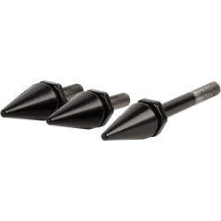 PartzBiz HD DS23500402 - ชุดติดตั้งกระจกหน้ารถ Pro Pad Black Spike Style Harley Batwing FLHX 14-17 | WTS75225-SSET-B