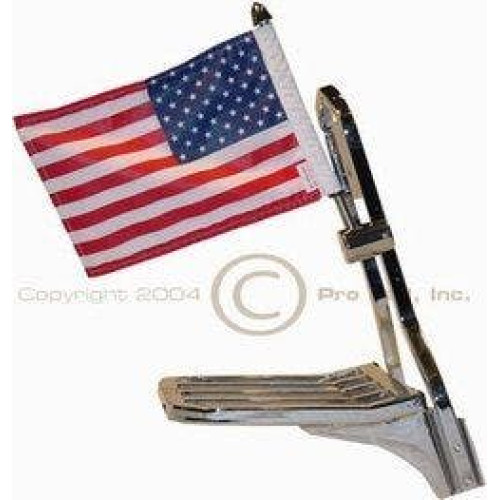PartzBiz HD: 4406721-Pro Pad 1/2" Square Side Mount Sissy Bar Flag Pole & 6x9 Flag 4 Harley / Metric | RFM-SQSB PartzBiz HD: 4406721-Pro Pad 1/2" Square Side Mount Sissy Bar Flag Pole & 6x9 Flag 4 Harley / Metric | RFM-SQSB