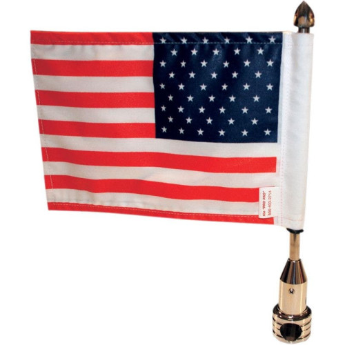 PartzBiz HD: 4406689-Pro Pad Tour Pack Solid 5/8" Bar Flag Mount w/ 6x9 American Flag for Harley | RFM-FXD5 PartzBiz HD: 4406689-Pro Pad Tour Pack Solid 5/8" Bar Flag Mount w/ 6x9 American Flag for Harley | RFM-FXD5