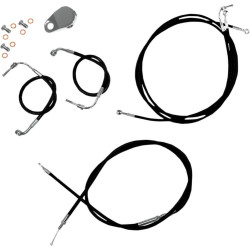 PartzBiz HD DS06100581 - LA Choppers LA-8051KT-16B Black <17" Ape Bars Brake/Clutch Cable Kit ABS Harley conversion handlebars apes rise high touring 2009 2013 09 13 electra road street glide road king PartzBiz HD DS06100581 - LA Choppers LA-8051KT-16B Black <17" Ape Bars Brake/Clutch Cable Kit ABS Harley conversion handlebars apes rise high touring 2009 2013 09 13 electra road street glide road king