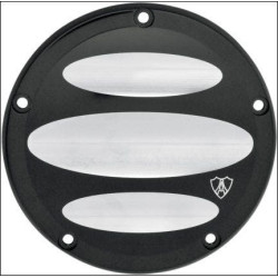 PartzBiz HD AN03-584 - Arlen Ness Tech Black Scalloped Points Ignition Timing Cover Harley Twin Cam | 03-584 PartzBiz HD AN03-584 - Arlen Ness Tech Black Scalloped Points Ignition Timing Cover Harley Twin Cam | 03-584