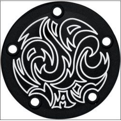 PartzBiz HD AN03-597 - Arlen Ness Tech Black Engraved Points Ignition Timing Cover Harley Twin Cam | 03-597 PartzBiz HD AN03-597 - Arlen Ness Tech Black Engraved Points Ignition Timing Cover Harley Twin Cam | 03-597