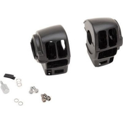 PartzBiz HD DS06160355 - Drag Black 1 1/4" Handlebar Control Switch Housing Kit Harley FLH/T 08-13 0616-0355 06160355 dyna glide wide electra road street king sportster sporty mechanical hydraulic disc single dual Harley Davidson Softail Fat Boy Slim FLSS FLSTFBS Custom Chop PartzBiz HD DS06160355 - Drag Black 1 1/4" Handlebar Control Switch Housing Kit Harley FLH/T 08-13 0616-0355 06160355 dyna glide wide electra road street king sportster sporty mechanical hydraulic disc single dual Harley Davidson Softail Fat Boy Slim FLSS FLSTFBS Custom Chop