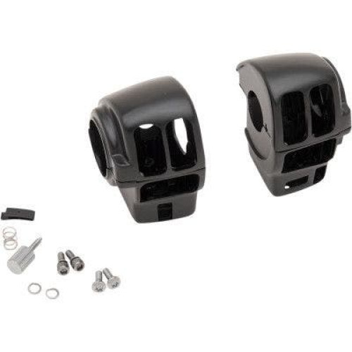 PartzBiz HD: 4406335-Drag Black 1 1/4" Handlebar Control Radio Switch Housing Kit Harley FLHX 08-13 0616-0356 06160356 dyna glide wide electra road street king sportster sporty mechanical hydraulic disc single dual Harley Davidson Softail Fat Boy Slim FLSS FLSTFBS Custom PartzBiz HD: 4406335-Drag Black 1 1/4" Handlebar Control Radio Switch Housing Kit Harley FLHX 08-13 0616-0356 06160356 dyna glide wide electra road street king sportster sporty mechanical hydraulic disc single dual Harley Davidson Softail Fat Boy Slim FLSS FLSTFBS Custom