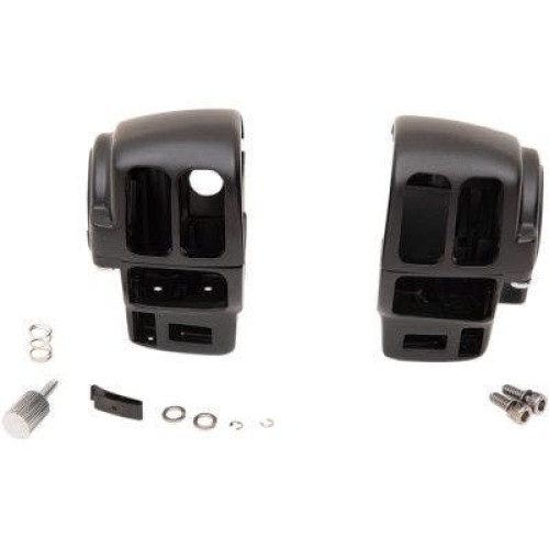 PartzBiz HD: 4406338-Drag Black 1 1/4" Handlebar Control Radio Switch Housing Kit Harley FLH/T 96-07 0616-0359 06160359 dyna glide wide electra road street king sportster sporty mechanical hydraulic disc single dual Harley Davidson Softail Fat Boy Slim FLSS FLSTFBS Custo PartzBiz HD: 4406338-Drag Black 1 1/4" Handlebar Control Radio Switch Housing Kit Harley FLH/T 96-07 0616-0359 06160359 dyna glide wide electra road street king sportster sporty mechanical hydraulic disc single dual Harley Davidson Softail Fat Boy Slim FLSS FLSTFBS Custo