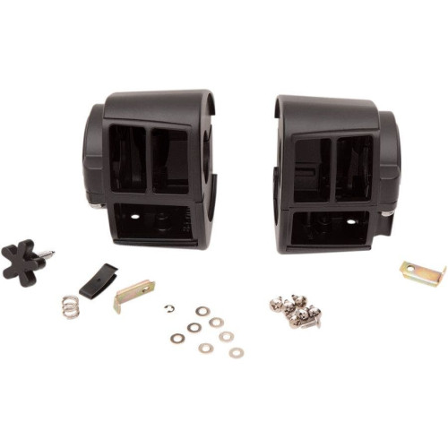 PartzBiz HD: 4406339-Drag Black 1 1/4" Handlebar Control Switch Housing Kit Harley Big Twin 82-95 0616-0353 06160353 dyna glide wide electra road street king sportster sporty mechanical hydraulic disc single dual Harley Davidson Softail Fat Boy Slim FLSS FLSTFBS Custom C PartzBiz HD: 4406339-Drag Black 1 1/4" Handlebar Control Switch Housing Kit Harley Big Twin 82-95 0616-0353 06160353 dyna glide wide electra road street king sportster sporty mechanical hydraulic disc single dual Harley Davidson Softail Fat Boy Slim FLSS FLSTFBS Custom C