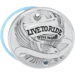 PartzBiz HD DS09400843 - Drag Chrome Live to Ride 2 Hole Points Cover for Harley Sportster XL 86-03 | 0940-0843 PartzBiz HD DS09400843 - Drag Chrome Live to Ride 2 Hole Points Cover for Harley Sportster XL 86-03 | 0940-0843