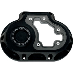 PartzBiz HD PM0177-2022-SMB - Roland Sands Clarity Cable ฝาครอบข้างเกียร์ 6 สปีด Harley 07-14 Black Ops | 0177-2022-SMB