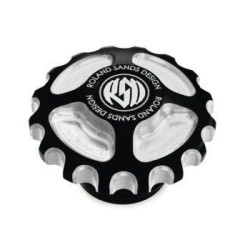 PartzBiz HD PM0210-2052-BM - Roland Sands Design ฝาครอบน้ำมันเชื้อเพลิงเกียร์ไดรฟ์ Contrast Harley Big Twin 96-20