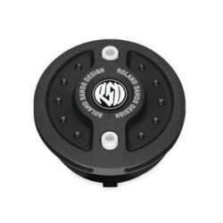 PartzBiz HD PM0210-2060-SMB - Roland Sands Design ฝาปิดถังน้ำมัน Radial Black Ops Harley Big Twin 96-20