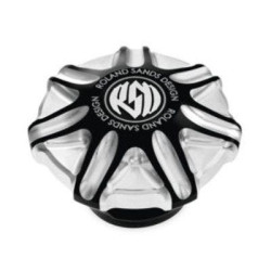 PartzBiz HD PM0210-2051-BM - Roland Sands Design ฝาปิดถังน้ำมัน Tech Contrast Harley Big Twin 96-20
