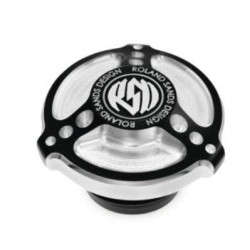 PartzBiz HD PM0210-2053-BM - Roland Sands Design ฝาถังน้ำมัน Tracker Chrome Harley Big Twin 96-20