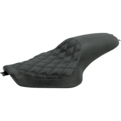 PartzBiz HD MD76917 - Roland Sands RSD 76917 Black Diamond Stitch Boss 2 เบาะนั่ง Harley XL 04-18 | 76917
