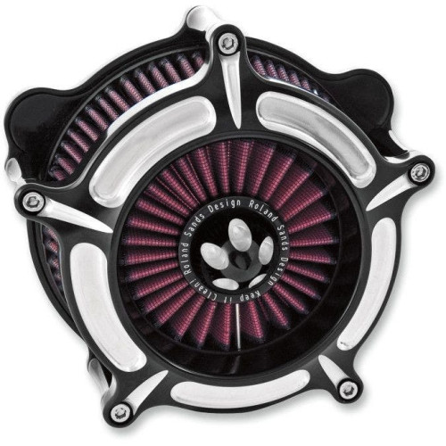 PartzBiz HD: 4404802-Roland Sands RSD Black Contrast Cut Turbine เครื่องฟอกอากาศ Harley 08-17 TBW Twin Cam | 0206-2038-บีเอ็ม PartzBiz HD: 4404802-Roland Sands RSD Black Contrast Cut Turbine เครื่องฟอกอากาศ Harley 08-17 TBW Twin Cam | 0206-2038-บีเอ็ม