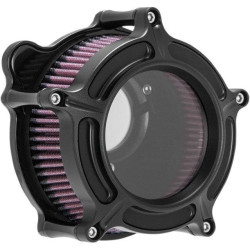 PartzBiz HD PM0206-2126-SMB - Roland Sands RSD Black Ops Clarion Stage 1 เครื่องฟอกอากาศ Harley Cable Big Twin | 0206-2126-SMB