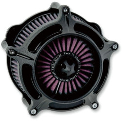 PartzBiz HD PM0206-2038-SMB - Roland Sands RSD Black Ops Turbine Stage 1 เครื่องฟอกอากาศ Harley 08-17 TBW Twin Cam | 0206-2038-SMB