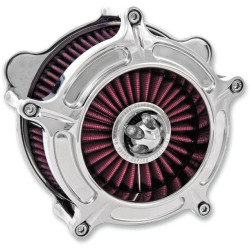 PartzBiz HD PM0206-2039-CH - Roland Sands RSD Chrome Turbine Stage 1 เครื่องฟอกอากาศ Harley 91-19 XL CV EFI | 0206-2039-ช