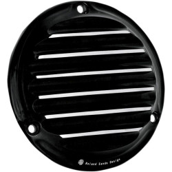 PartzBiz HD PM0177-2009-BH - Roland Sands RSD Nostalgia 3 Hole Black Contrast Cut ฝาครอบ Derby Harley EVO 84-98 | 0177-2009-BH