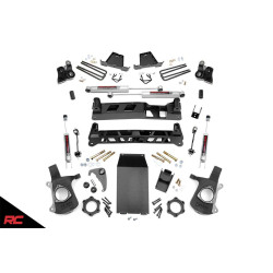 PartzBiz HD RT-27220A - Rough Country 27220A ชุดยก 6” พร้อมโช๊ค N3 99-06 Chevy Silverado Sierra 1500 GMC Chevy Truck Lift ระบบกันสะเทือน ระบบกันสะเทือน แรงบิดคีย์ บล็อกแหนบ สลักเกลียว U อัพเกรด ระบบกันสะเทือนหน้าหลังใหม่ที่ดีที่สุด PartzBiz HD RT-27220A - Rough Country 27220A ชุดยก 6” พร้อมโช๊ค N3 99-06 Chevy Silverado Sierra 1500 GMC Chevy Truck Lift ระบบกันสะเทือน ระบบกันสะเทือน แรงบิดคีย์ บล็อกแหนบ สลักเกลียว U อัพเกรด ระบบกันสะเทือนหน้าหลังใหม่ที่ดีที่สุด