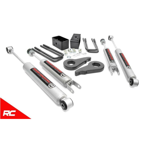 PartzBiz HD: 4404658-Rough Country 28330 2.5 ”Leveling Kit 1999-2006 Silverado Sierra W/N3 Shocks GMC ChevyรถบรรทุกSuspension Shocks Torsion Keys Leaf Spring Blocks U BoltsอัพเกรดBest Newด้านหน้าด้านหลังSuspension PartzBiz HD: 4404658-Rough Country 28330 2.5 ”Leveling Kit 1999-2006 Silverado Sierra W/N3 Shocks GMC ChevyรถบรรทุกSuspension Shocks Torsion Keys Leaf Spring Blocks U BoltsอัพเกรดBest Newด้านหน้าด้านหลังSuspension