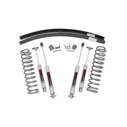 PartzBiz HD RT-670N2 - Rough Country 670N2 3" Lift Kit for 1984-2001 Jeep Cherokee XJ N3 Shocks Add A Leaf Lifted Best New Suspension Upgrade Springs Offroad \