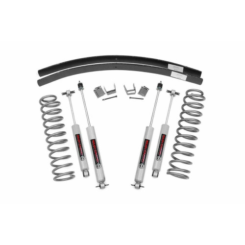 PartzBiz HD: 4404598-Rough Country 670N2 3" Lift Kit for 1984-2001 Jeep Cherokee XJ N3 Shocks Add A Leaf Lifted Best New Suspension Upgrade Springs Offroad \ PartzBiz HD: 4404598-Rough Country 670N2 3" Lift Kit for 1984-2001 Jeep Cherokee XJ N3 Shocks Add A Leaf Lifted Best New Suspension Upgrade Springs Offroad \