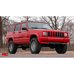 PartzBiz HD RT-670XN2 - Rough Country 670XN2 3" Lift Kit for 1984-2001 Jeep Cherokee XJ Series II Suspension Shocks Add A Leaf Lifted Best New Suspension Upgrade Springs Offroad