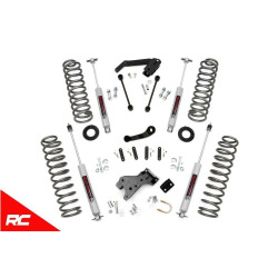 PartzBiz HD RT-68130 - Rough Country 68130 4" Lift Kit w/ N3 Shocks for 2007-2018 Jeep Wrangler JK 4DR 4 door Unlimited sport sahara rubicon willys artic trail rated Suspension shocks springs upgrade replacement 