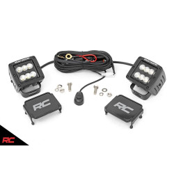 PartzBiz HD RT-70133BL - Rough Country 70133BL Black Series 2” Square Cree LED Light Cube คู่ Flood Beam Jeep wrangler cj yj tj jk jl Gladiator jt grand cherokee xj zj wj wk wk2 offroad toyota tacoma สีขาวสว่าง bar pods w/สายไฟ aux beam PartzBiz HD RT-70133BL - Rough Country 70133BL Black Series 2” Square Cree LED Light Cube คู่ Flood Beam Jeep wrangler cj yj tj jk jl Gladiator jt grand cherokee xj zj wj wk wk2 offroad toyota tacoma สีขาวสว่าง bar pods w/สายไฟ aux beam