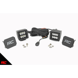 PartzBiz HD RT-70903BL - หยาบประเทศ 70903BL 36W Black Series CREE LED Square Cube ไฟคู่สำหรับ Jeep wrangler cj yj tj jk jl Gladiator jt grand cherokee xj zj wj wk wk2 offroad toyota tacoma bright white bar pods w/สายไฟ aux beam PartzBiz HD RT-70903BL - หยาบประเทศ 70903BL 36W Black Series CREE LED Square Cube ไฟคู่สำหรับ Jeep wrangler cj yj tj jk jl Gladiator jt grand cherokee xj zj wj wk wk2 offroad toyota tacoma bright white bar pods w/สายไฟ aux beam