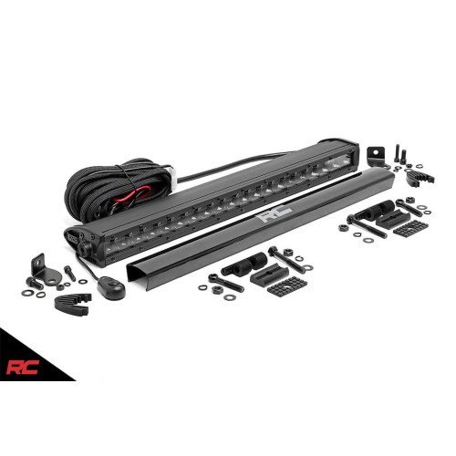 PartzBiz HD: 4404524-Rough Country Black Series 20” CREE LED DRL แถบไฟแถวเดียว 70720BLDRL Jeep Gladiator Wrangler Rubicon JK JL WJ Cherokee TJ Chevy Chevorlet Silverado Ford F-150 GMC Dodge RAM Toyota Tundra Tacoma 4Runner 4X4 Offroad Sahara MOAB