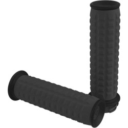 PartzBiz HD PM0063-2067-SB - Roland Sands Design RSD Black Ops Traction Billet Hand Grips Harley Cable 84-17 | 0063-2067-สบี