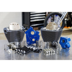 PartzBiz HD SS310-1225 - S&S 129" M8 Big Bore Oil Cool Power Pack Black Pushrod Chain Highlight for Harley | 310-1225 PartzBiz HD SS310-1225 - S&S 129" M8 Big Bore Oil Cool Power Pack Black Pushrod Chain Highlight for Harley | 310-1225