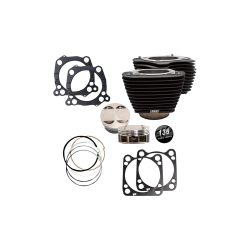 PartzBiz HD SS910-0849 - S&S 136" Big Bore Kit Wrinkle Black W/O Highlighted Fins 4 Harley 17-23 M8 | 910-0849 PartzBiz HD SS910-0849 - S&S 136" Big Bore Kit Wrinkle Black W/O Highlighted Fins 4 Harley 17-23 M8 | 910-0849