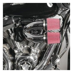 PartzBiz HD SS170-0636A - S&S 170-0636 Chrome Tuned Induction Air Cleaner Kit Harley Touring Softail 08-17