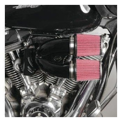 PartzBiz HD SS170-0637A - S&S 170-0637 Black Tuned Induction Air Cleaner Kit Harley Touring Softail 08-17